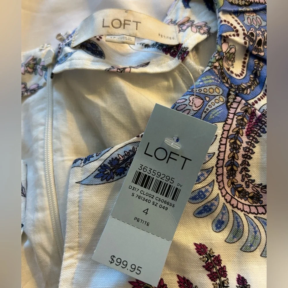 LOFT Linen blend dress - Picture 3 of 4